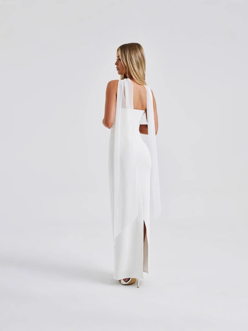 Strapless Split Extra Long Maxi Dress