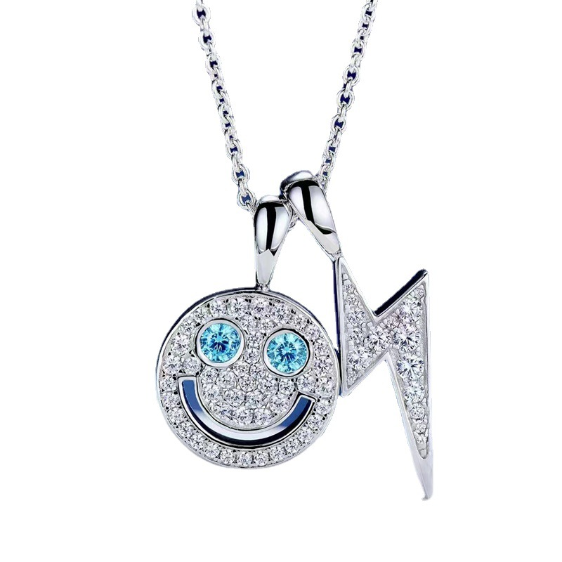 Smile Lightning 925 Silver Gold Plated Collarbone Necklace - Eternelle.shop