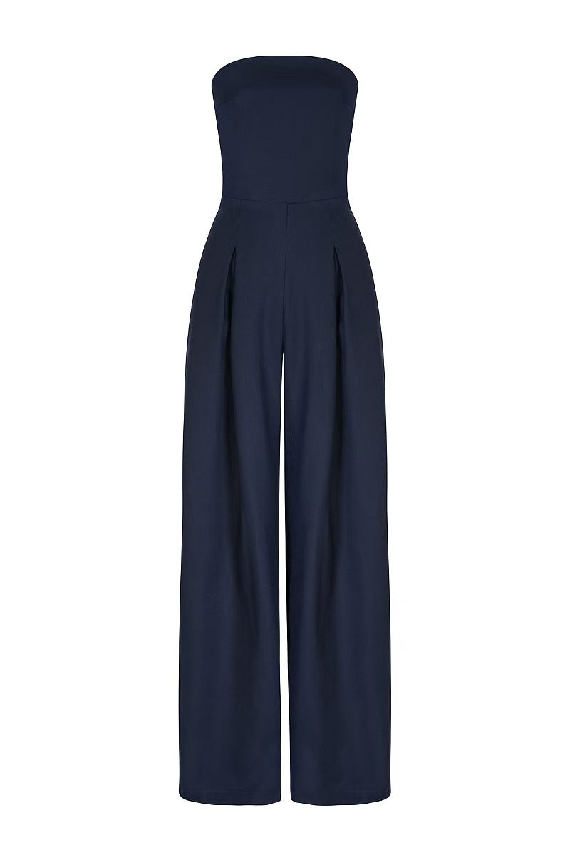 Women's Pocket Strapless Jumpsuit