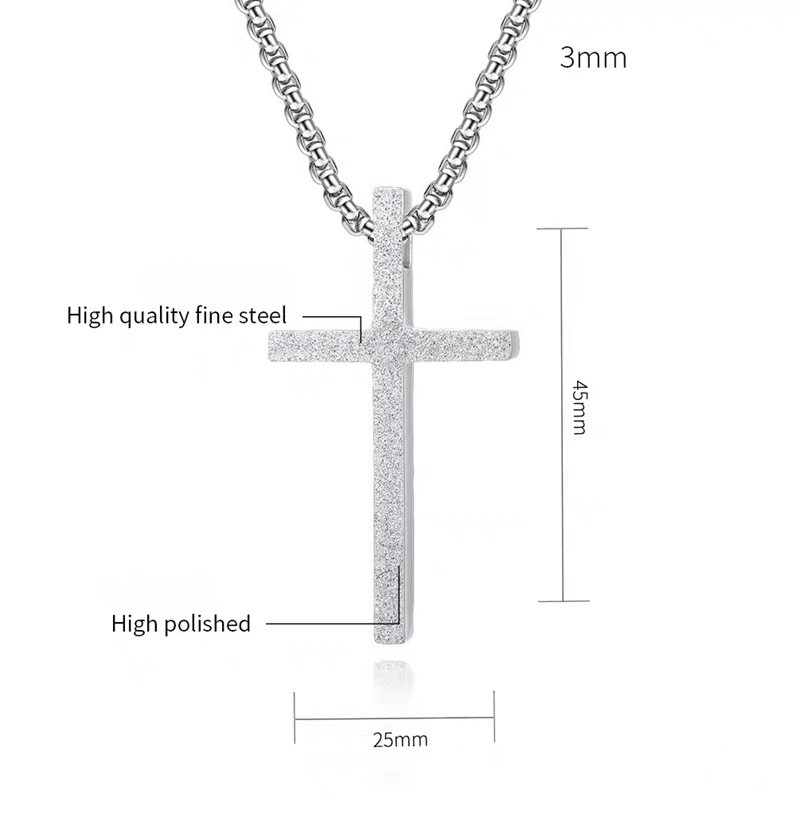 ✨Titanium Cross pendant necklace✝️ - Eternelle.shop