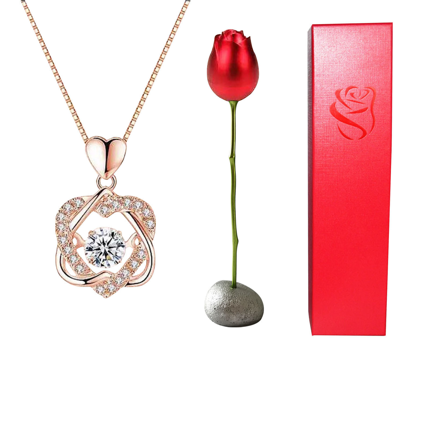 Rose Heart Necklace-Special Gifts For Her - Eternelle.shop