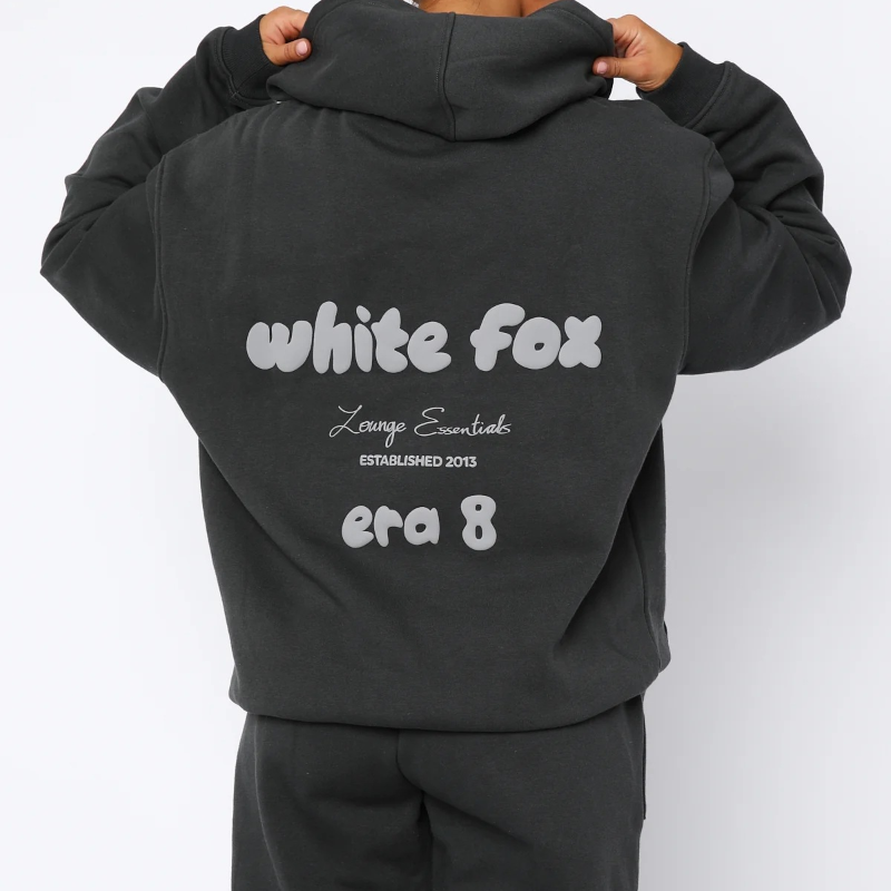 White fox  Era 8 Oversized Hoodie - Eternelle.shop