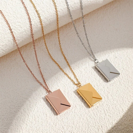 Custom Love Letter Envelope Necklace - Eternelle.shop