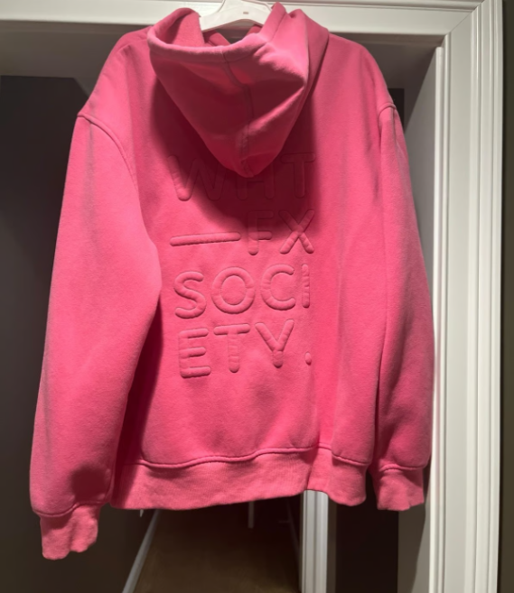 White Fox Boutique Right On The Line Hoodie-PINK