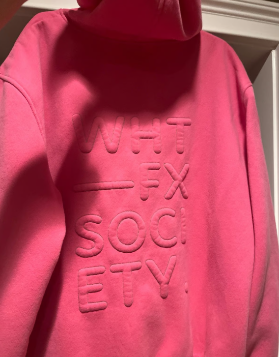 White Fox Boutique Right On The Line Hoodie-PINK