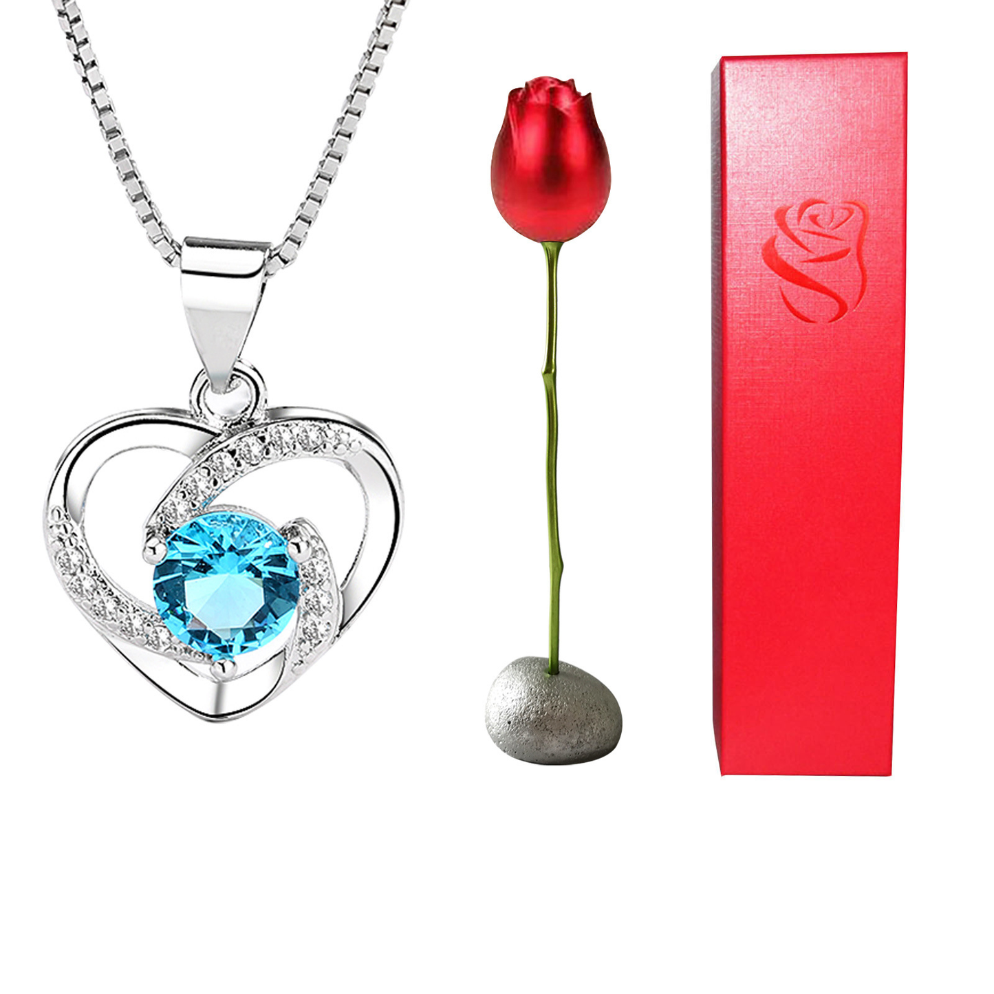 Rose Heart Necklace-Special Gifts For Her - Eternelle.shop