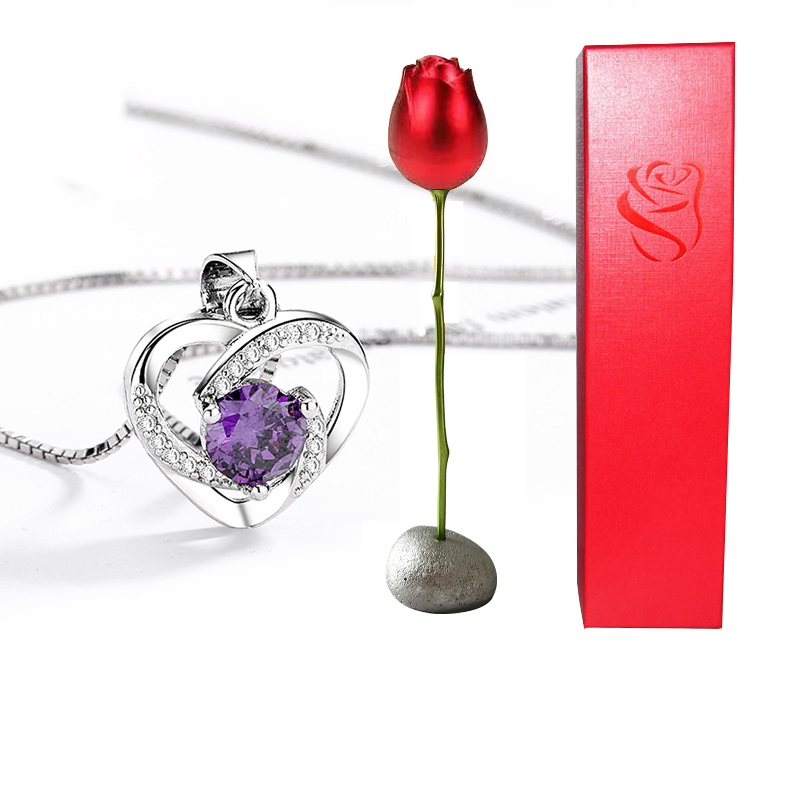 Rose Heart Necklace-Special Gifts For Her - Eternelle.shop