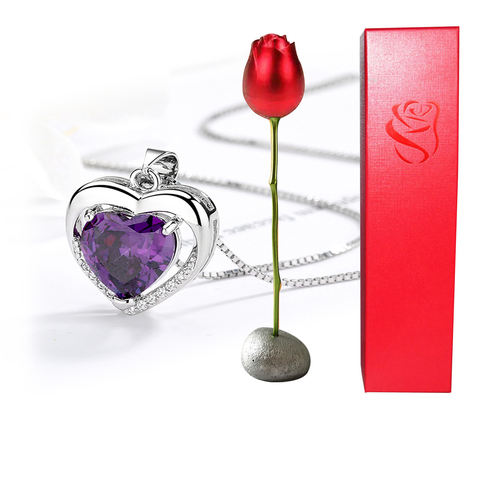 Rose Heart Necklace-Special Gifts For Her - Eternelle.shop