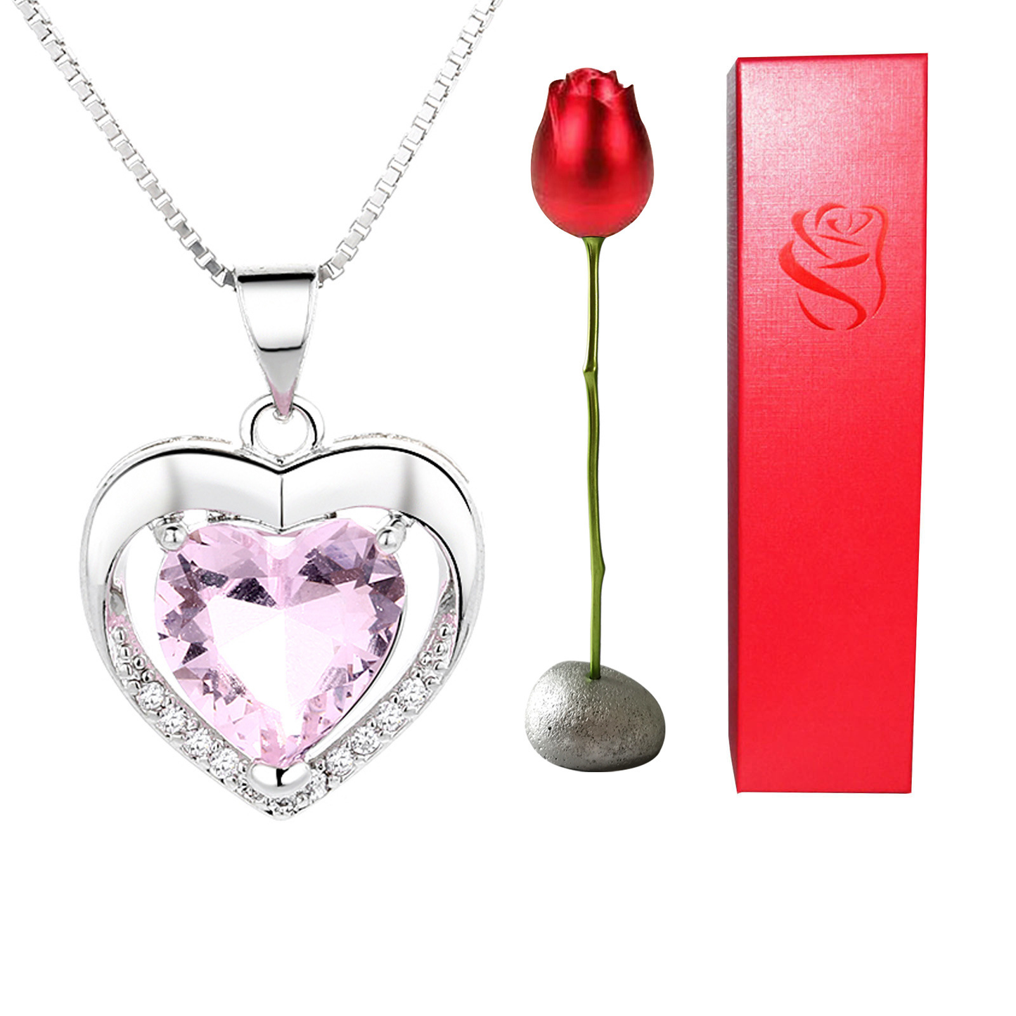 Rose Heart Necklace-Special Gifts For Her - Eternelle.shop