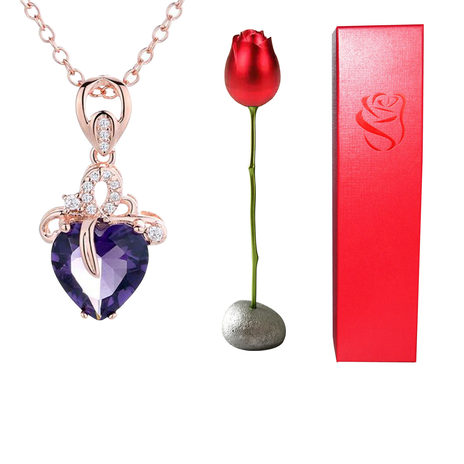 Rose Heart Necklace-Special Gifts For Her - Eternelle.shop