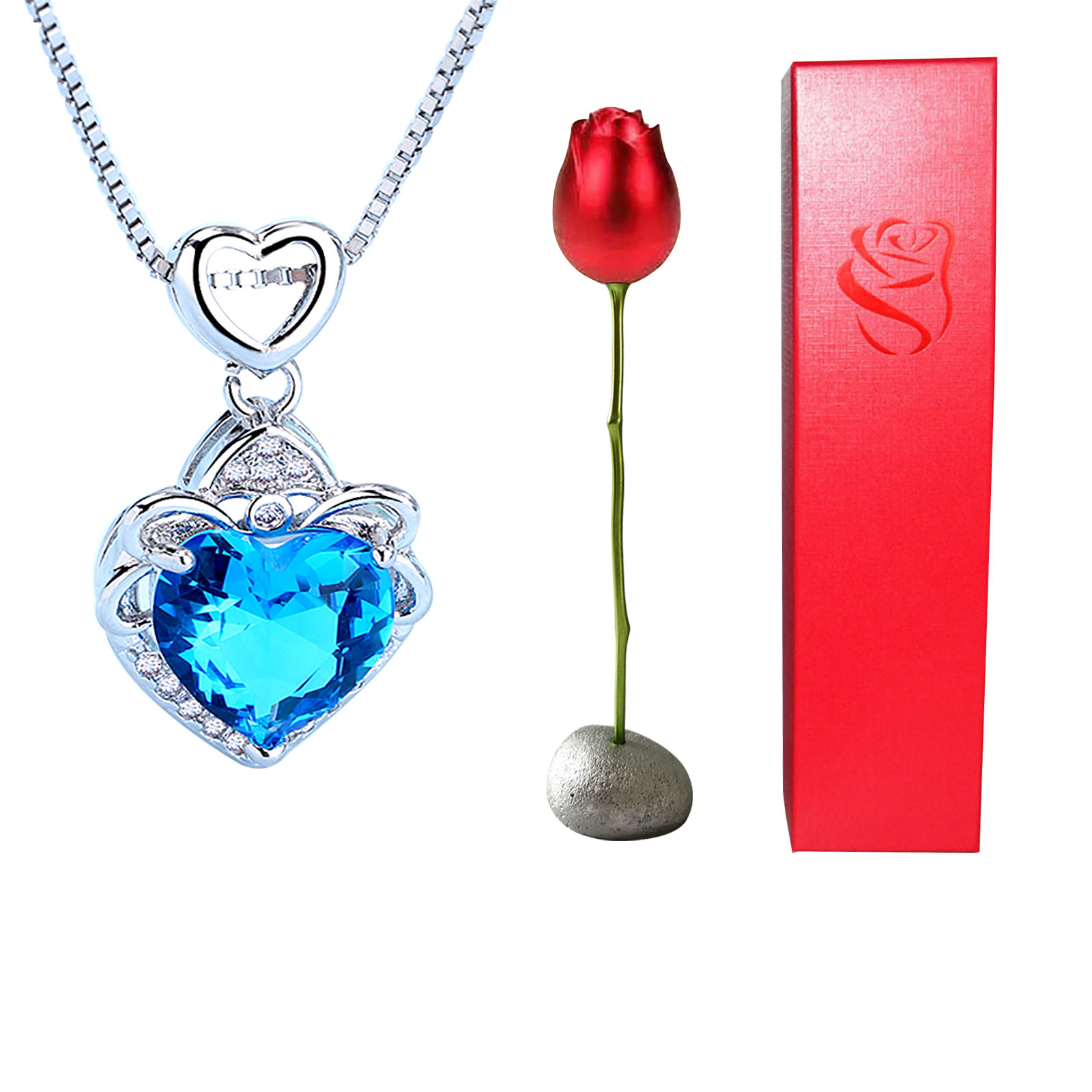 Rose Heart Necklace-Special Gifts For Her - Eternelle.shop