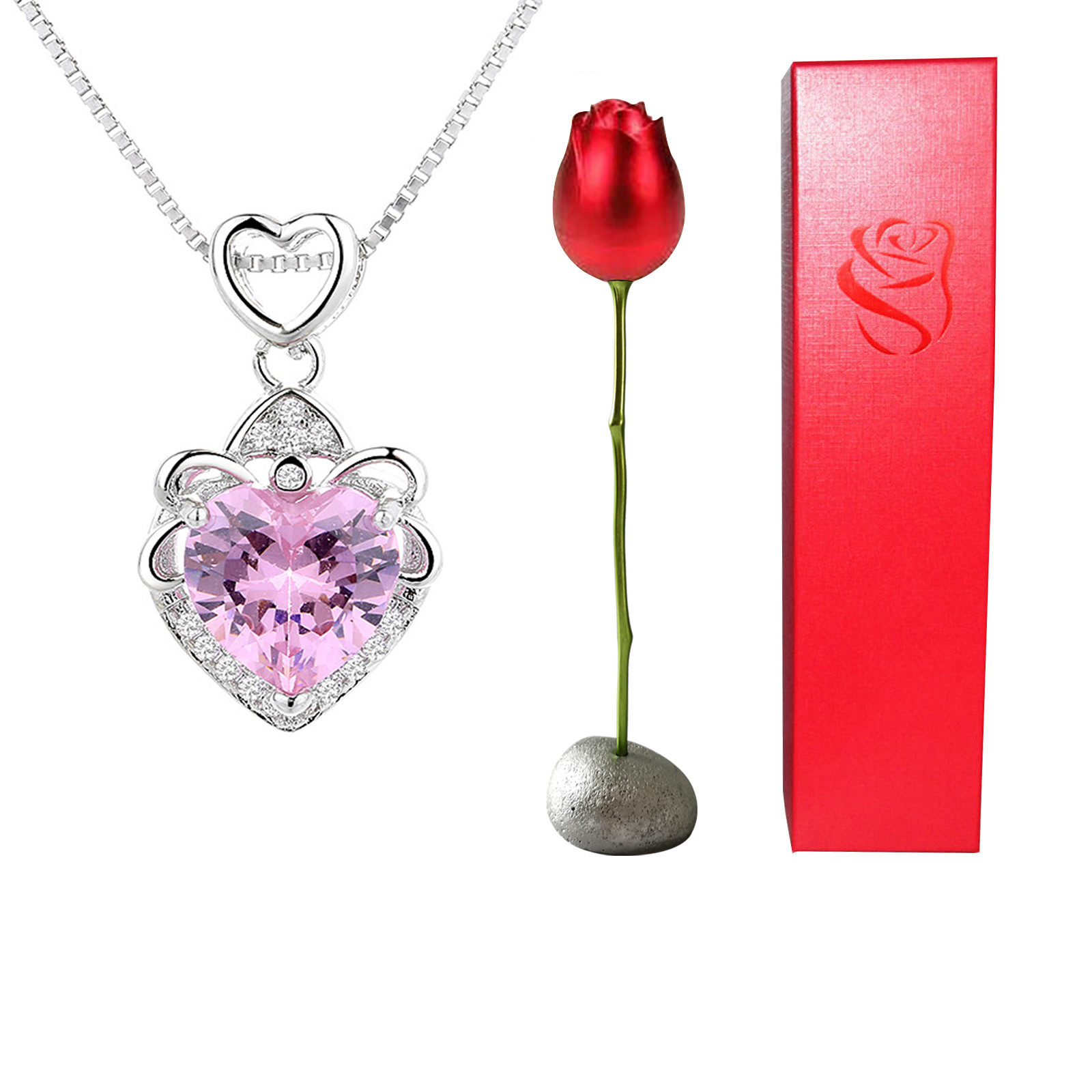 Rose Heart Necklace-Special Gifts For Her - Eternelle.shop