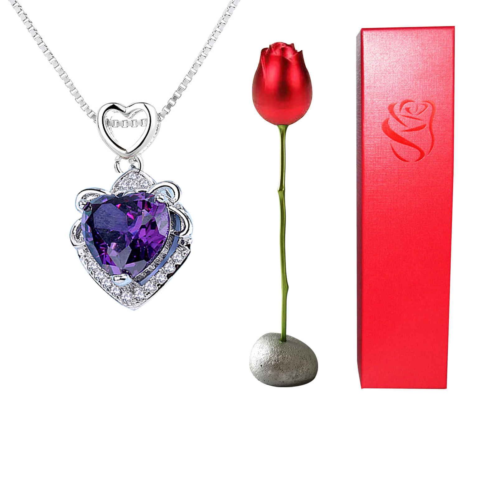 Rose Heart Necklace-Special Gifts For Her - Eternelle.shop