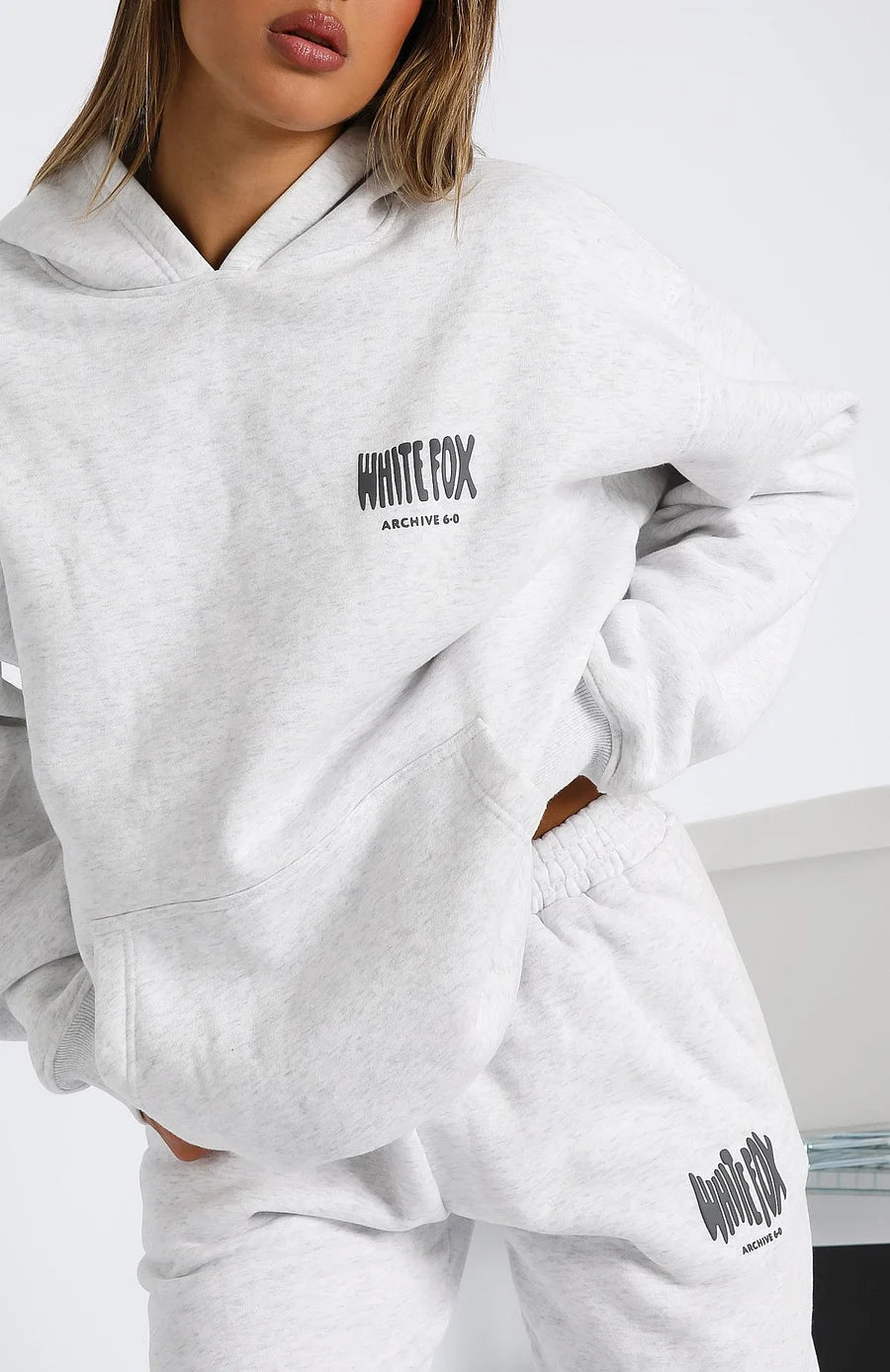 High Quality White fox-Archive 6.0 Oversized Hoodie and Sweatpants - Eternelle.shop