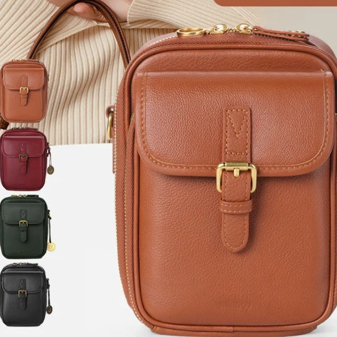 Multifunction Vintage Double Layer Large Capacity Messenger Bag - Eternelle.shop