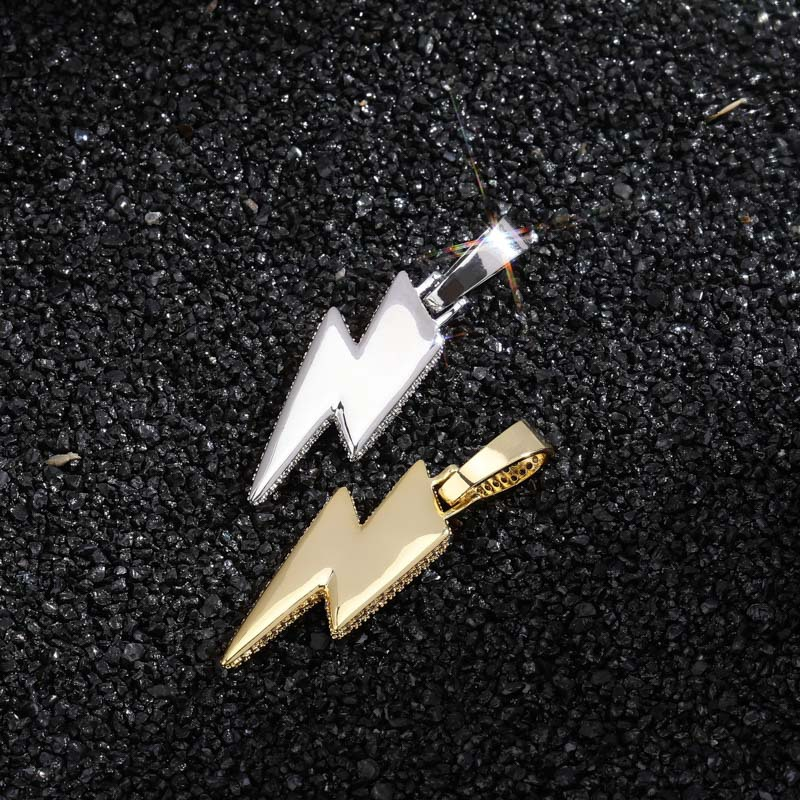 Explosive Lightning Pendant Zirconia Personalized Hip Hop Hipster Necklace - Eternelle.shop