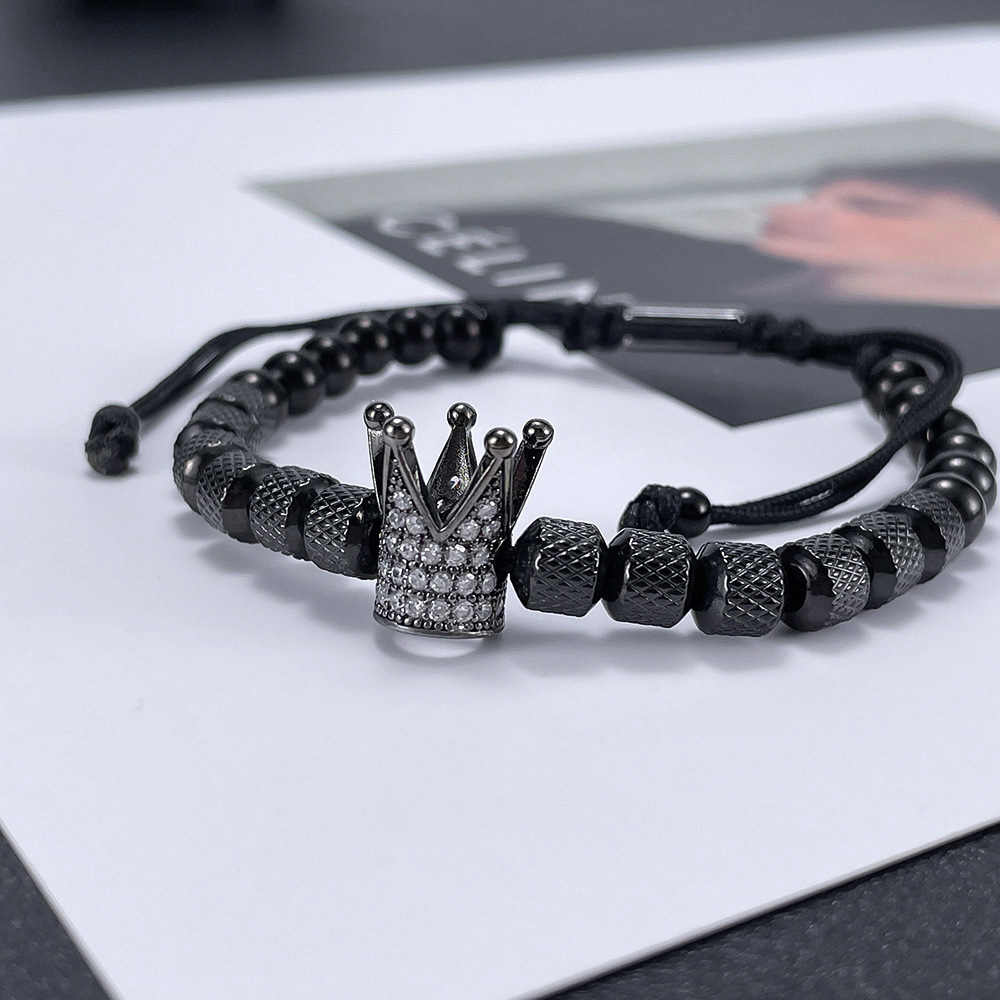 To My Man - Straighten Your Crown" Luxury Bracelet Gift Set - Eternelle.shop