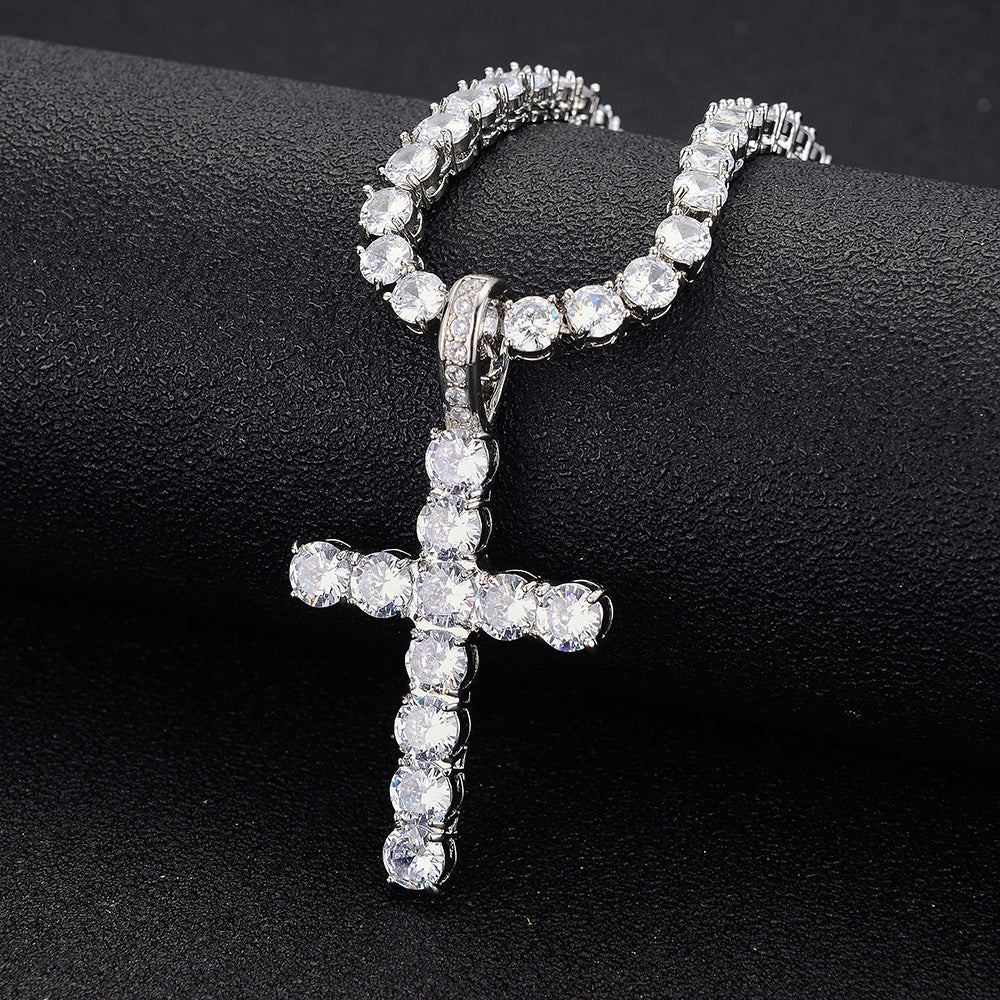 Versatile Premium Light Luxury Pendant  Hip-Pop Cross Necklace - Eternelle.shop