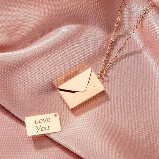 Custom Love Letter Envelope Necklace - Eternelle.shop