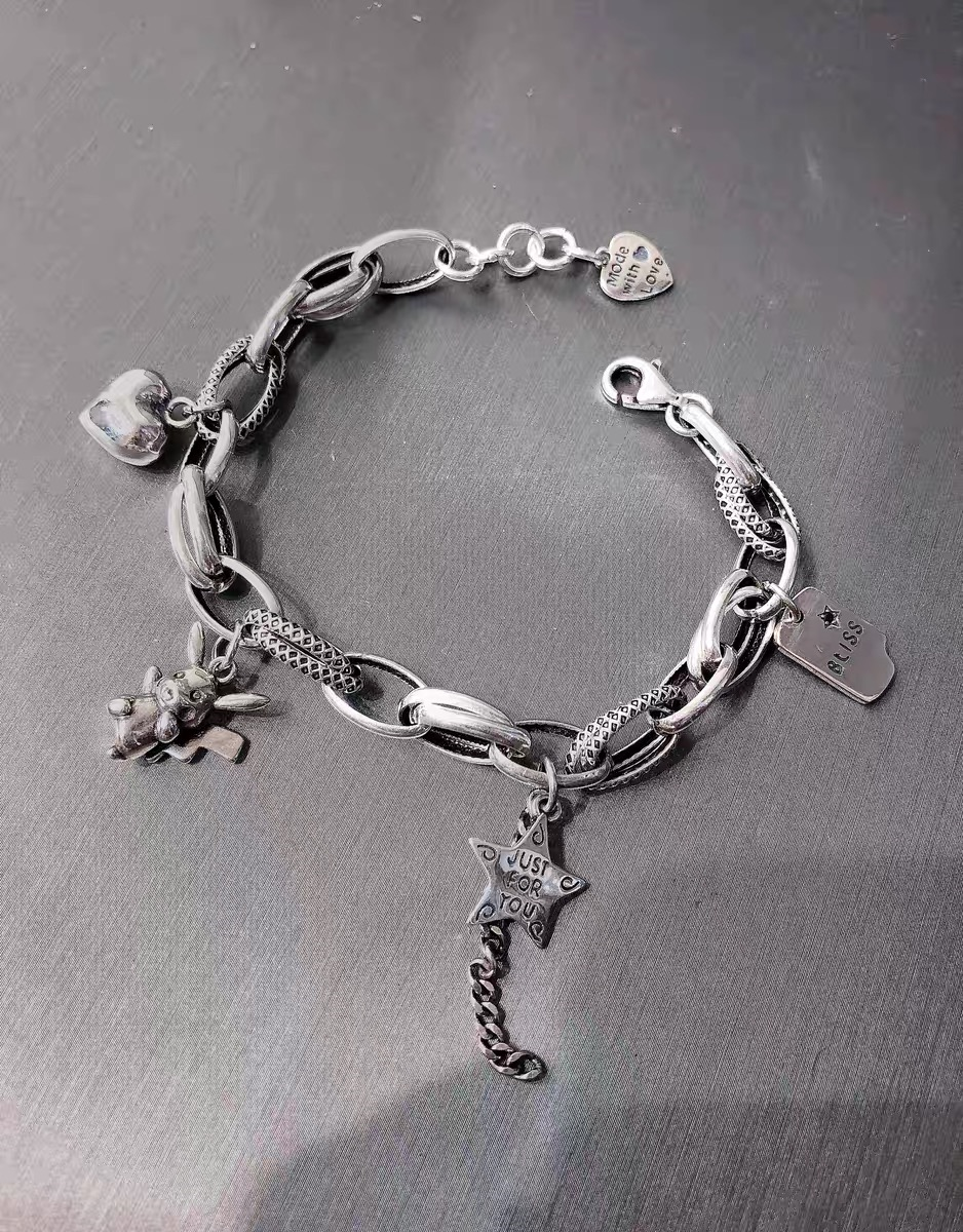 S925 Sterling Silver Fashion Lucky Trendy Bracelet - Eternelle.shop