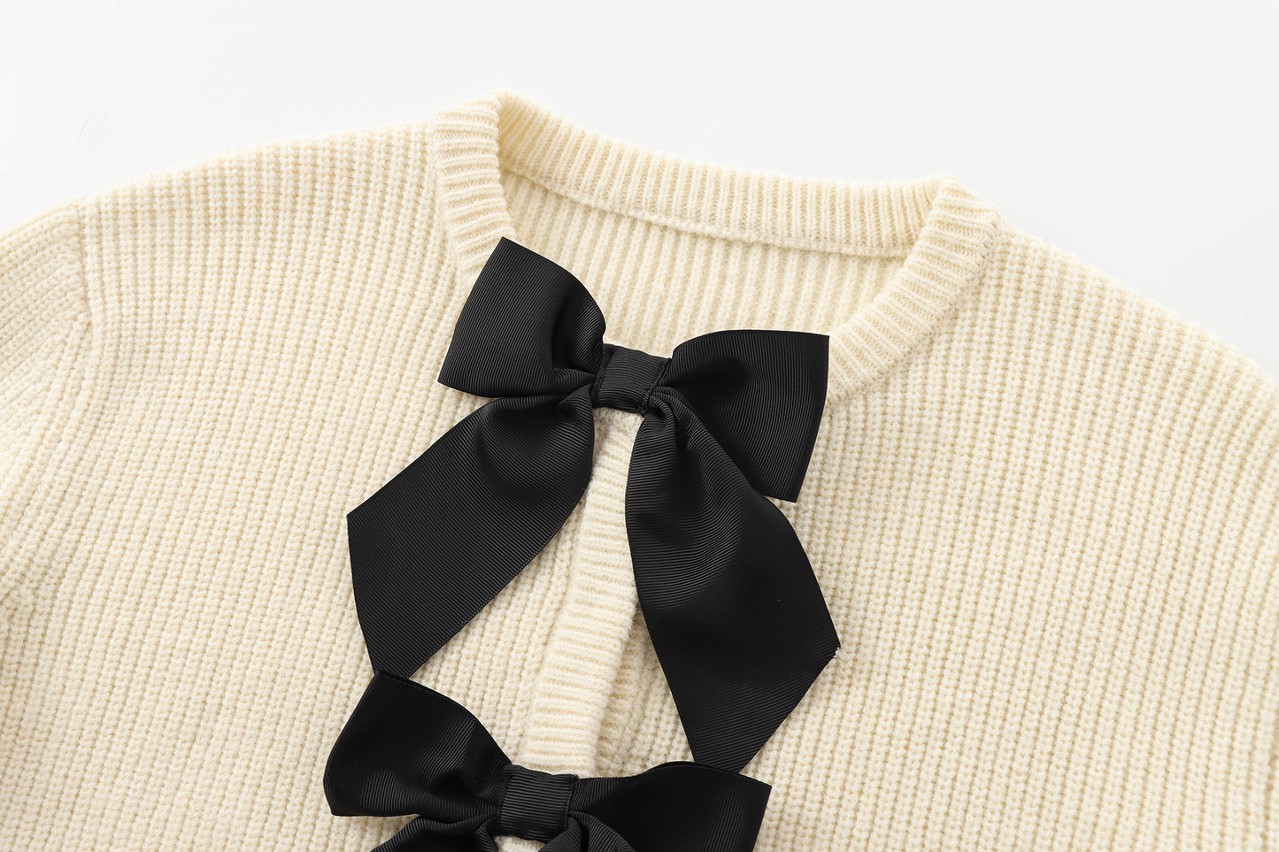 Knitted Bow Cardigan