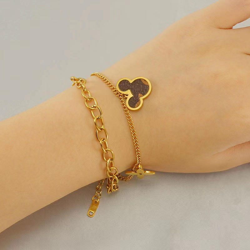 Fashion Stainless Steel Bracelet 18K Mickey Double Layer Bracelet - Jewelry - Eternelle.shop