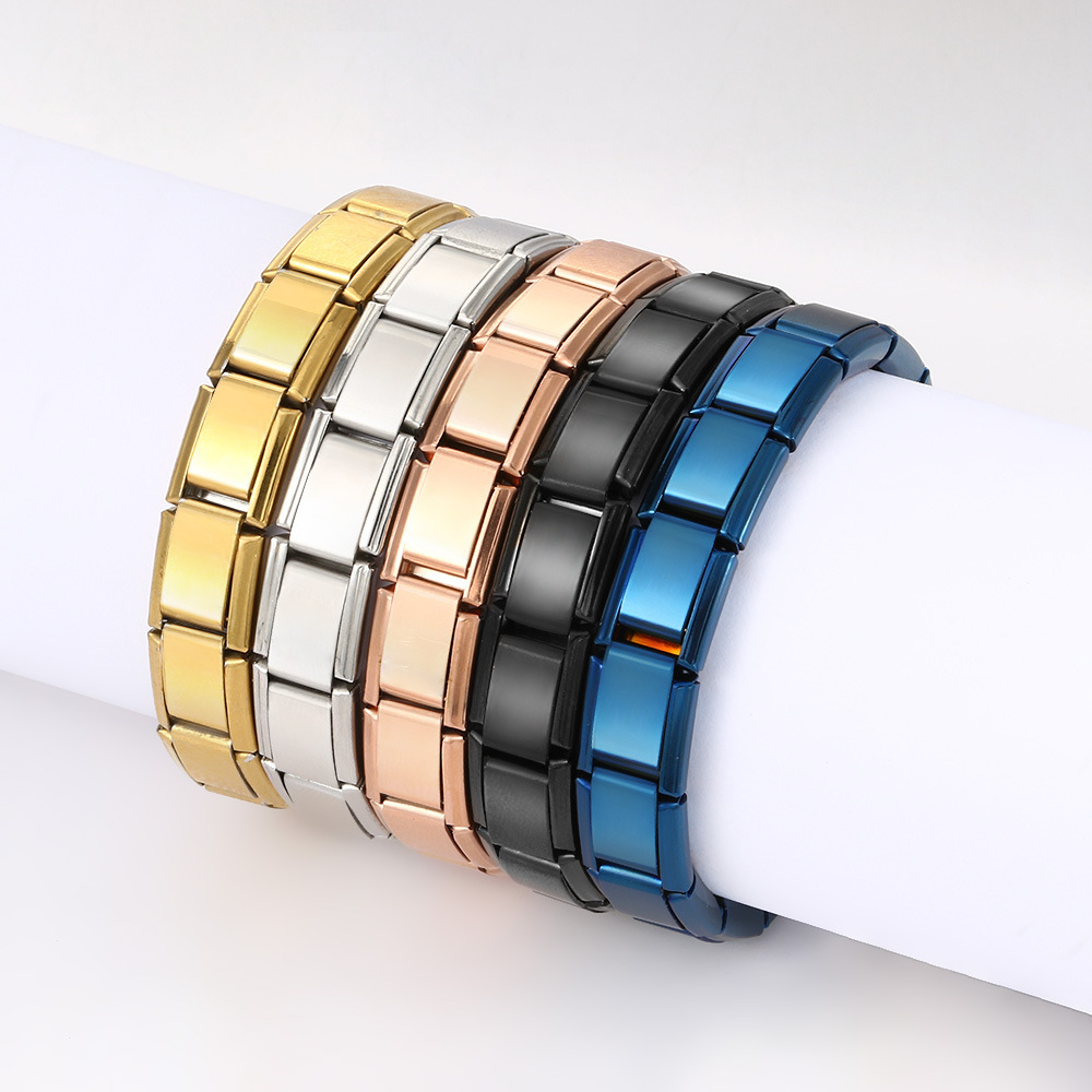 Italian Stretch Spliced Titanium Bracelet - Eternelle.shop