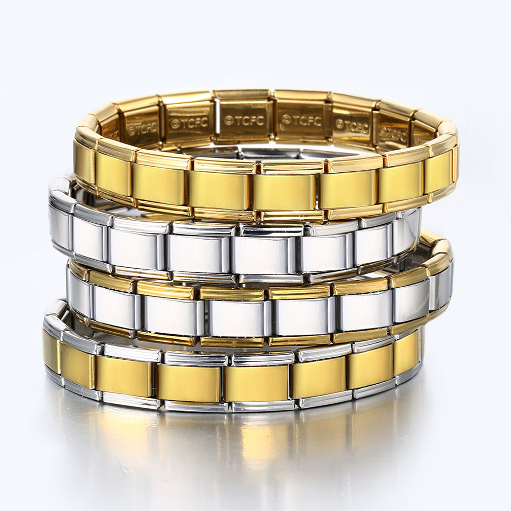 Italian Stretch Spliced Titanium Bracelet - Eternelle.shop