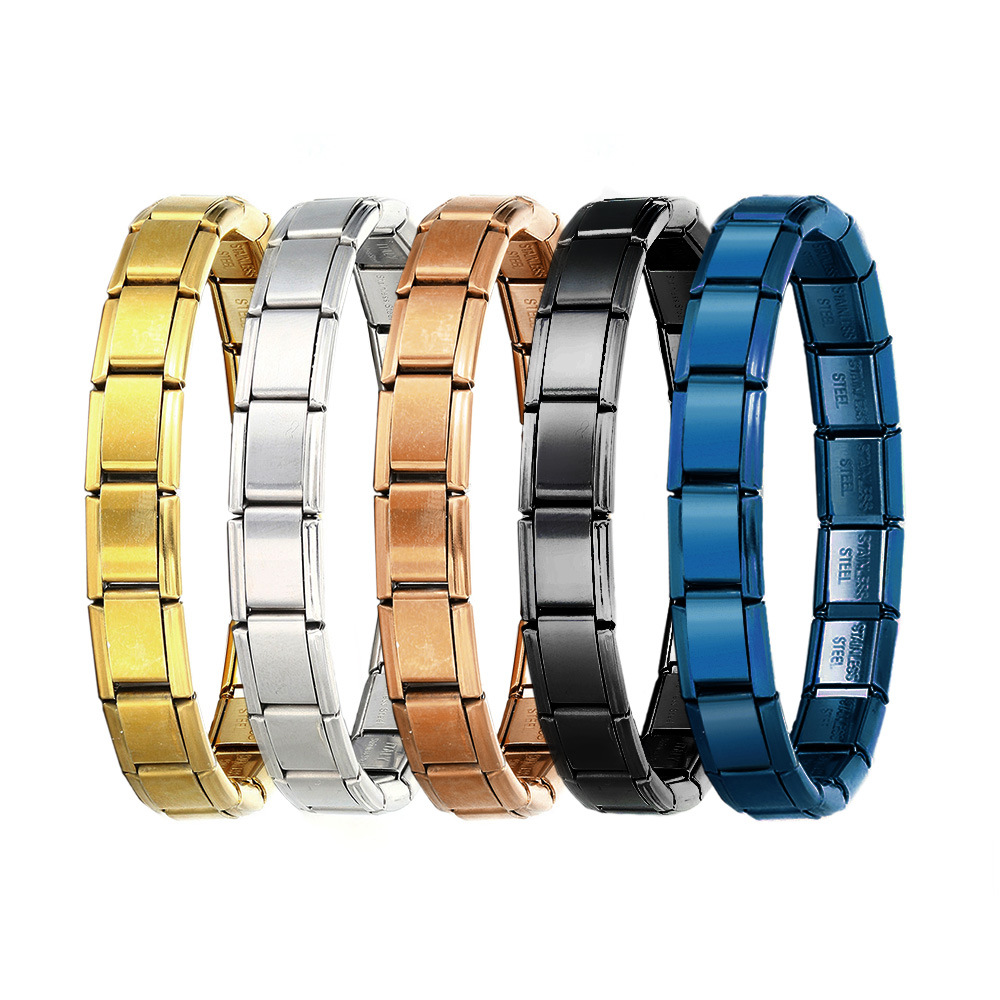 Italian Stretch Spliced Titanium Bracelet - Eternelle.shop