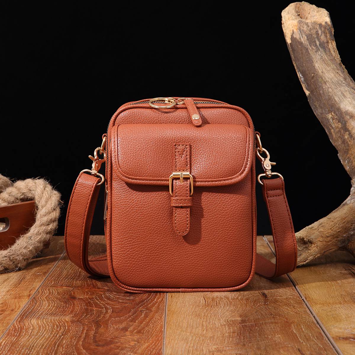 Multifunction Vintage Double Layer Large Capacity Messenger Bag - Eternelle.shop