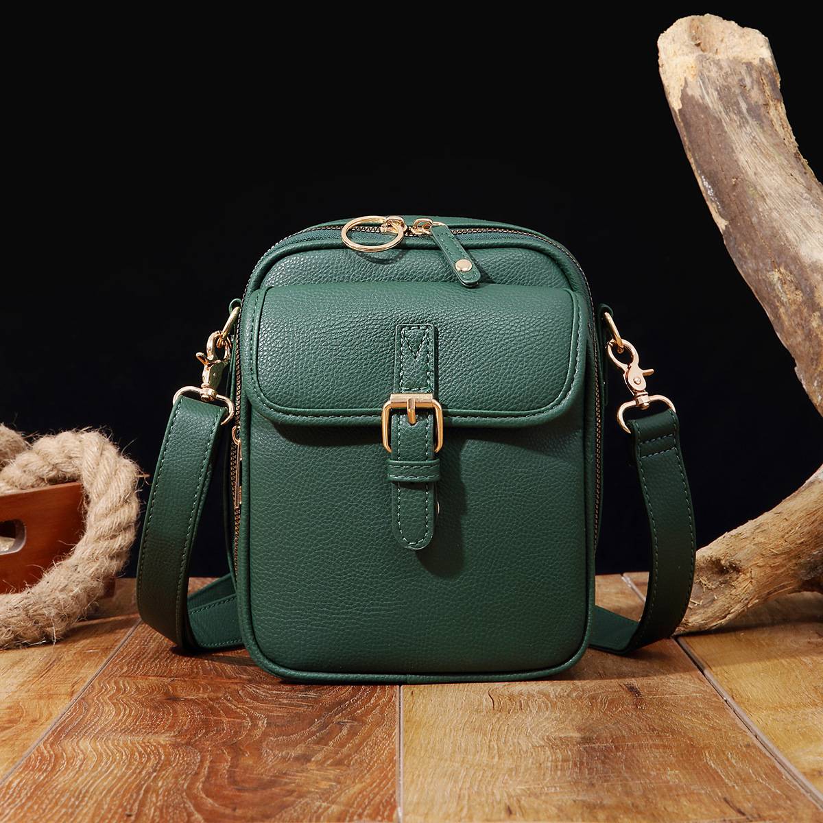 Multifunction Vintage Double Layer Large Capacity Messenger Bag - Eternelle.shop