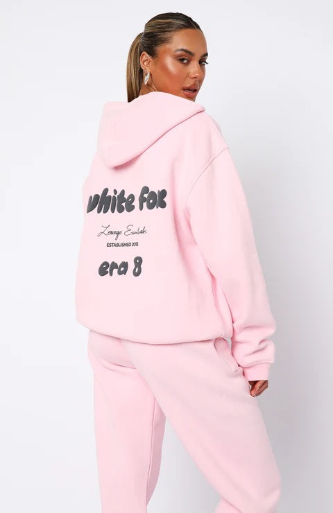 White fox  Era 8 Oversized Hoodie - Eternelle.shop