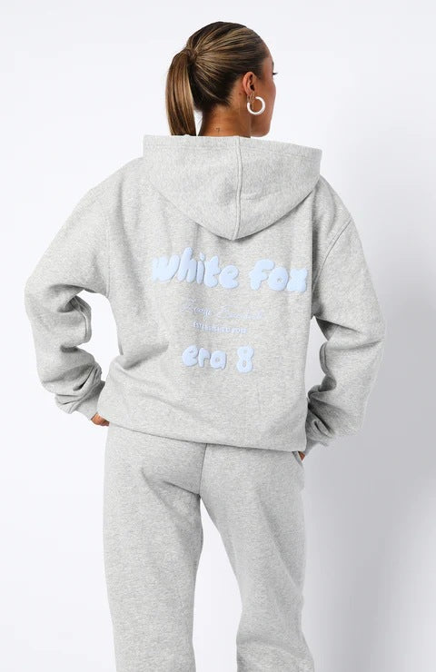 White fox  Era 8 Oversized Hoodie - Eternelle.shop