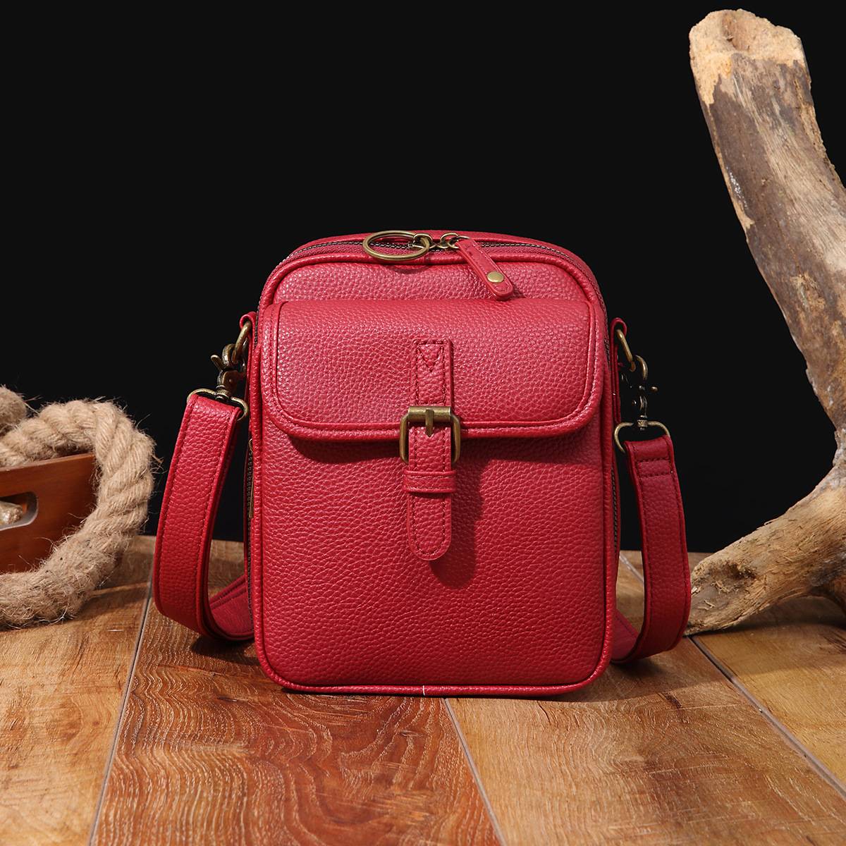 Multifunction Vintage Double Layer Large Capacity Messenger Bag - Eternelle.shop