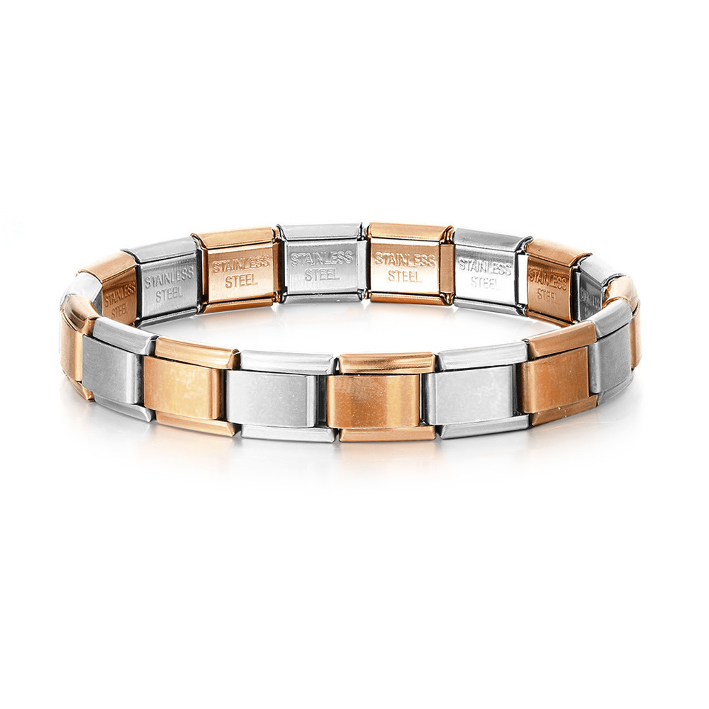 Italian Stretch Spliced Titanium Bracelet - Eternelle.shop