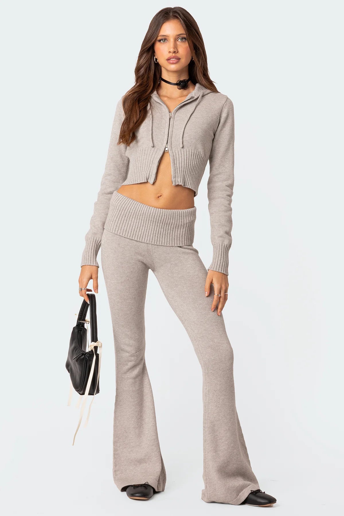 Knit Hoodie （With Pants）