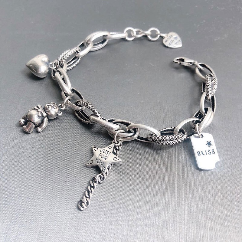 S925 Sterling Silver Fashion Lucky Trendy Bracelet - Eternelle.shop