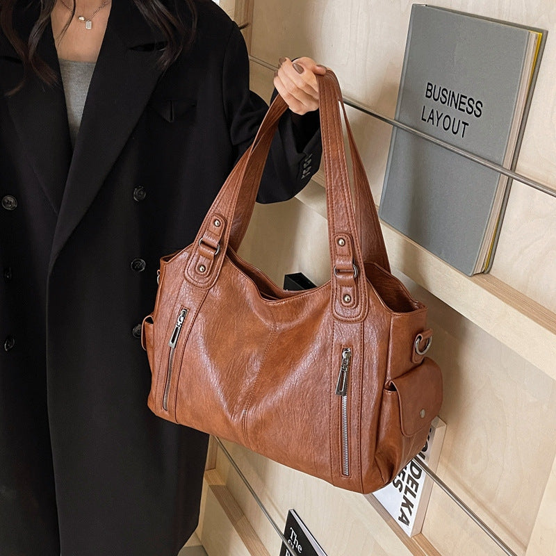 Amber Shoulder Bag--Leather Tote Bag