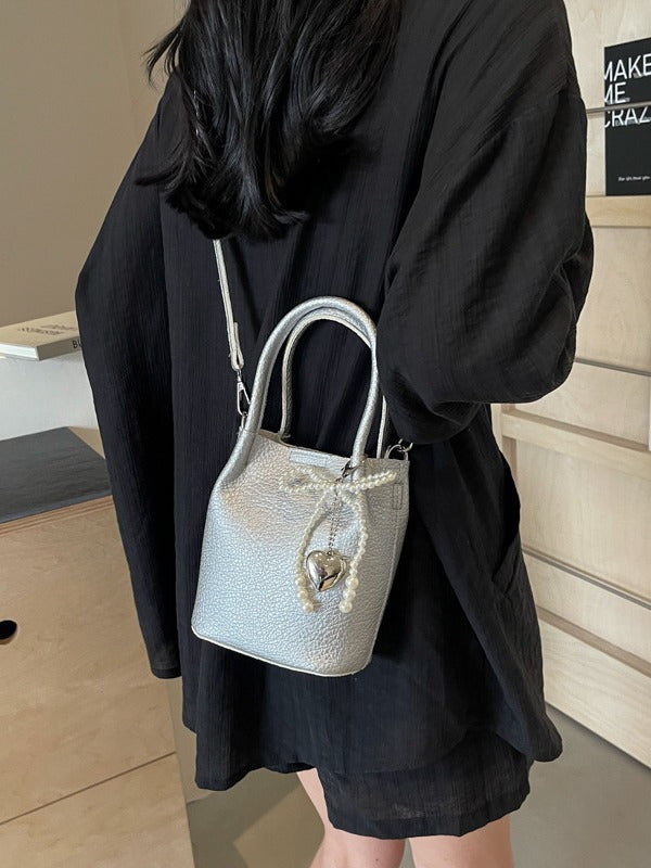 ELEGANT-PEARL-ACCENT BUCKET BAG - Eternelle.shop