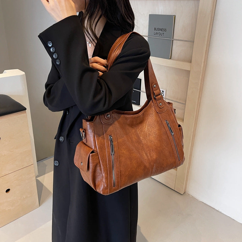 Amber Shoulder Bag--Leather Tote Bag