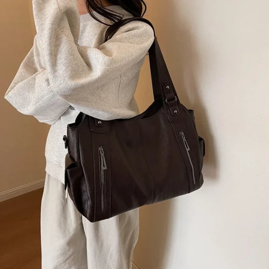 Amber Shoulder Bag--Leather Tote Bag