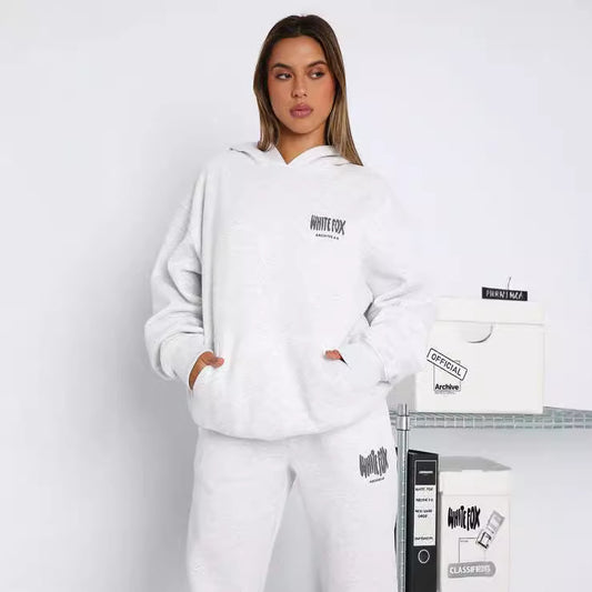 High Quality White fox-Archive 6.0 Oversized Hoodie and Sweatpants - Eternelle.shop